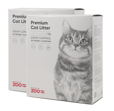 Selected by ZOO - Kattesand Uparfymert 10L x 2 - Katt - Kattesand & kattestrø - Klumpdannende kattesand - ZOO.no