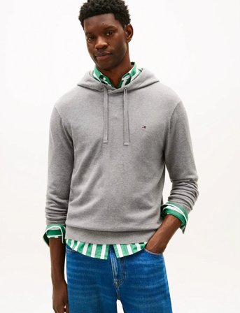 Tommy Hilfiger Essential Cotton Hoody - Grey - S