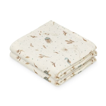 Cam Cam Copenhagen Stofble 2-Pak Sea Garden, Børn & Forældre, Bleer, Stofbleer