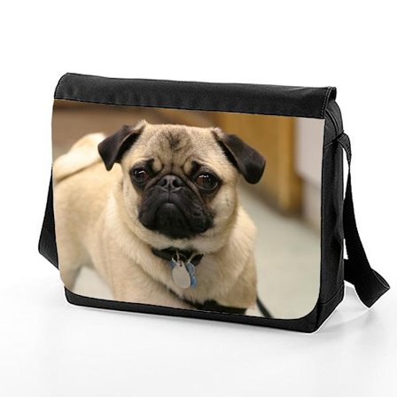 Mops axelrems väska - Skolväska Messenger Bag