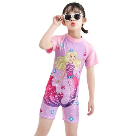Barn Flickor Simdräkt Sjöjungfru Badkläder Baddräkt One Piece Summer Beachwear