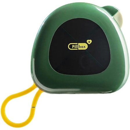 (Vihreä) Kannettava Pilleriboksi Mini Pilleriboksi 4 Lokerolla Pr,ZQKLA