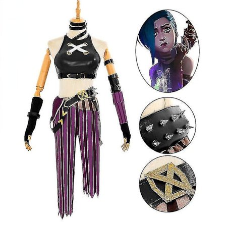 Hurtig levering League Of Legends Cos Kostume Jinx Jinksi Stormed Ar Jinks Damekostume
