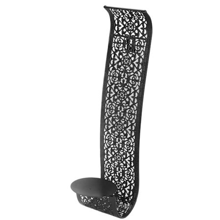 Væggeskænke Europæisk mønster S Form Smijern Hul Væghængt Lysestager Hjemmode Vægdækning