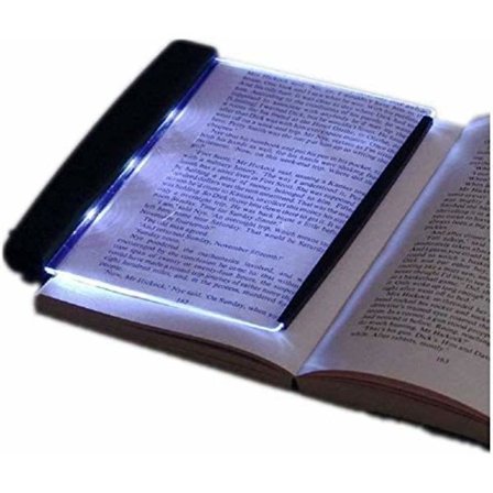 LED-boklys for paperback, LED-leselampe med avtakbart sideklips for nattlesing