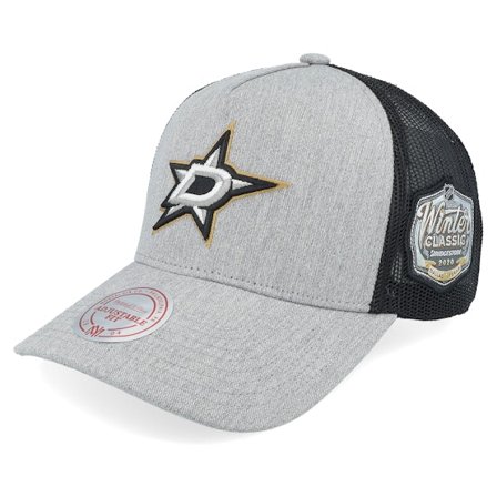Mitchell & Ness - NHL Gris trucker Casquette - Hatstore Exclusive x Dallas Stars Vintage Grey Heather Trucker @ Hatstore