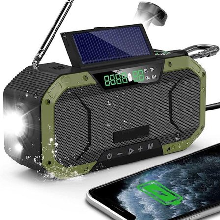 Nödradio Stänkskyddad Bluetooth-högtalare Bärbar
