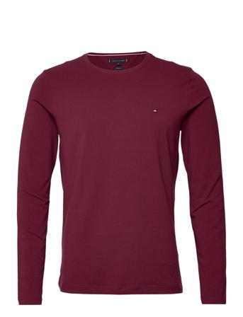 Stretch Slim Fit Lon T-shirts Long-sleeved Tummanpunaiset Tommy Hilfiger