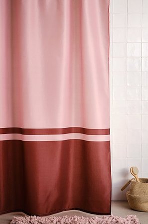 Jotex - Duschvorhang 180x200 Cm Rosa/weinrot - ESRA - Kaufe Duschvorhänge bei Jotex