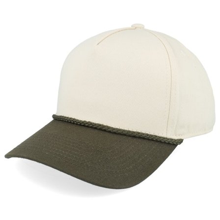 Equip - Beige adjustable Cappellino - Blank Rope Stone/Olive A-frame Adjustable @ Hatstore