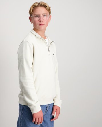 Lexington Terry Organic Cotton Half-Zip Sweater Hvit Genser Gutt - Kids Brand Store