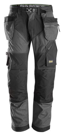 Snickers Workwear 6902 FlexiWork Arbetsbyxa grå D104, Arbetskläder