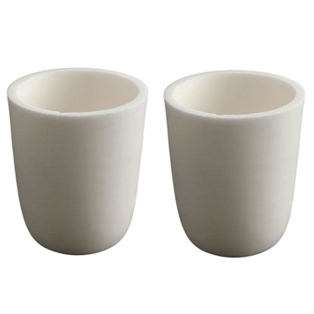 2x 30ml Alu 99% Konisk Korunddigel Smelteovn Digel Metalstøbeform Ovp 32 X 38 X 45 X