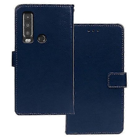 IDEWEI Cat S75 5G Læder Telefon Cover med Foto Slot Crazy Horse Tekstur (FMY)