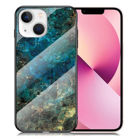 Fantasy Marmor iPhone 13 Mini skal - Smaragd Marmor