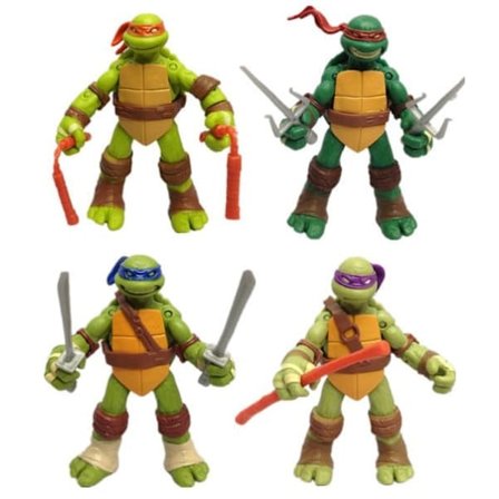 12CM Teenage Mutant Ninja Turtles Figurer - 4-pakning_qq