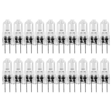 20 stk G4 halogen, 20w 12v halogenlys 2-pins klar lampe, for komfyrtenning, signallys, tr