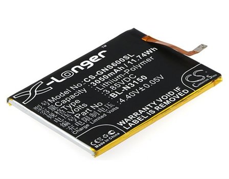 Batteri til SmartPhone, Mobil til GIONEE Elife S6, GN9010L Dual SIM, GN9010 og andre.