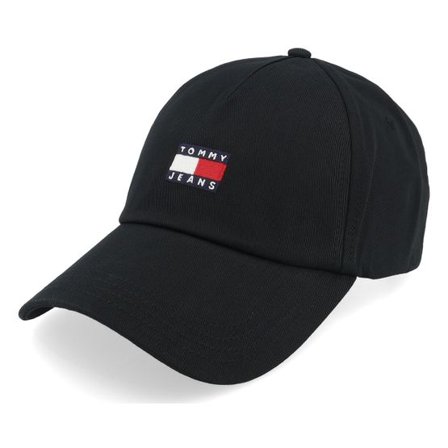 Tommy Hilfiger - Svart unconstructed Keps - Heritage Core Cap Black Dad Cap @ Hatstore
