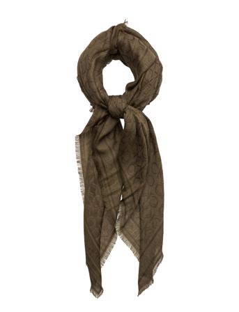 Monogram Jacquard Scarf 130X130 Accessories Scarves Lightweight Scarves Ruskea Calvin Klein