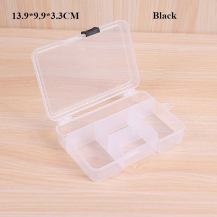 Oppbevaringsboks Smykkeperler Beholder SORT 13,9X9,9X3,3CM