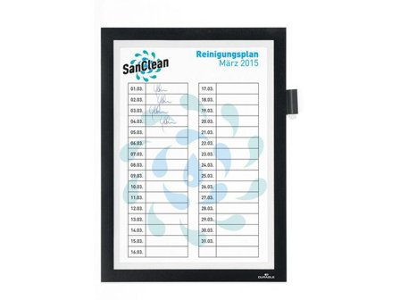 Durable Inforam självh. DURAFRAME NOTE A4 svart - Lyreco - Kontorsmöbler och inredning - Tavlor ställ och ramar - Magnet ramar