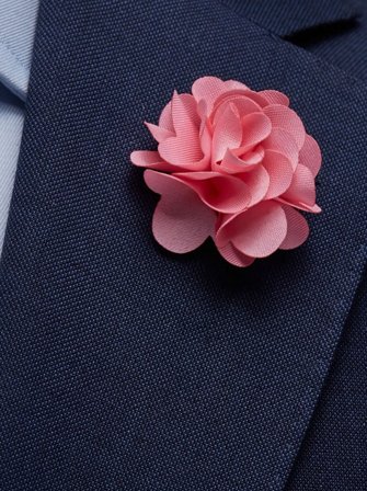 John Henric Men's Rosa Blumen-Reversnadel Size Onesize