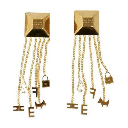 Elisabetta Franchi, Earrings Żółty, Kobieta, Rozmiar: ONE Size