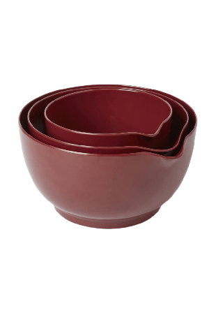 Åhléns Home Skålset BISTRO, 3 delar Bunkar & vispskålar Röd ONESIZE