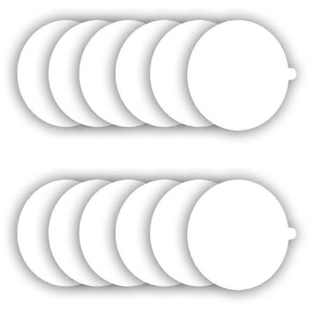 Loppefælde Refill Diske Erstatningslimplader 12-pak, 18 cm Passer til de fleste modeller Klæbrig Dome Loppe Væggelusfælder