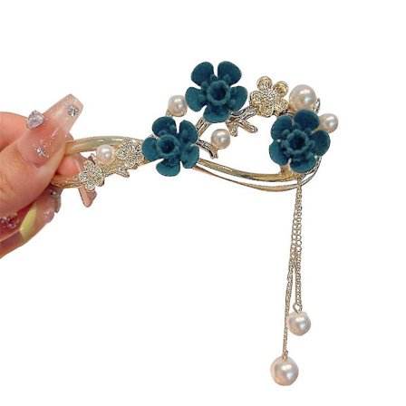 Fransk Twist Klips Langt Hår Rød Plumme Hår Klø Klips Hår Bun Hårnål Barrette