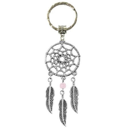 Keyring - Dreamcatcher - Rose Quartz