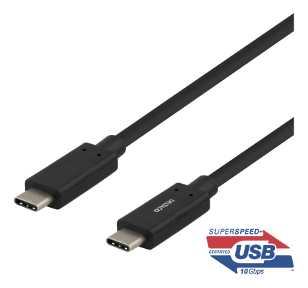 Deltaco USBC-1121M - USB type C-kabel - USB-C til USB-C - 50 cm