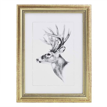 Rootz 15x20 cm puuvalokuva - Artos Gold Picture Frame - Lasiruudunäyttö - Kestävä muotoilu - 15x20 cm Mitat