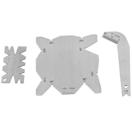 3 stk/sett Vinkelmåler for bor, rustfritt stål, ZQKLA