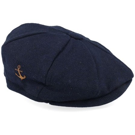 Wild Spirit - Blå flatcap Keps - Anchor Patch Navy Bakerboy Flat Cap @ Hatstore