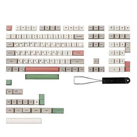 126 näppäintä/sarja 9009 Retro Xda Keycap mekaaniselle näppäimistölle Diy Pbt Dye-sub 61 60 Bakclit Keycaps, K