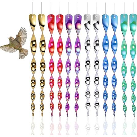 Fugleskræmmer, 12 stk. 30 cm Due skræmmer 360 graders fugleskræmmer Spi