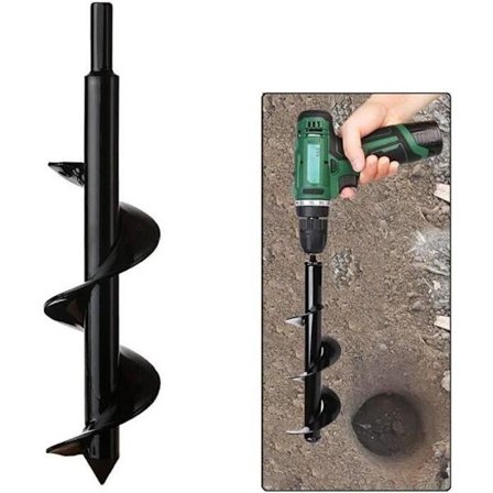 Trädgårdsborrkrona Spiralborr Bekvämt planteringsverktyg, snabb skruvplanterare för sexkantsborr