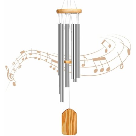 Tuulikellot, tuulikellot 6 metalliputkea ulko-, puutarha-, piha-, piha-, kodinsisustukseen ja lahjoihin