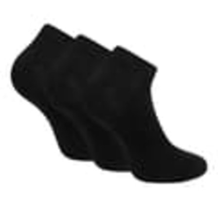 Ankelsokker i bambus, sort - 3-pak