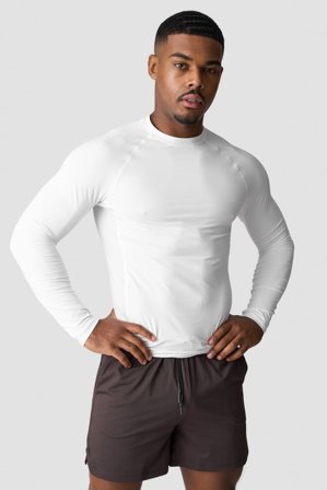 ICANIWILL - Stride Muscle Fit Long Sleeve Men White - Oberteile - Herren - ICIW