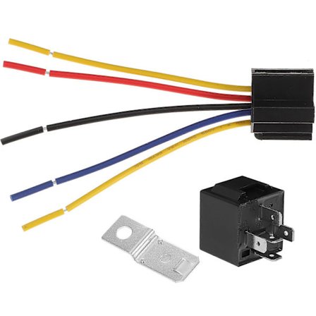 5 stk. relæ sokkel base holder auto mini relæ 12V 40A relæ universelt relæ til bil