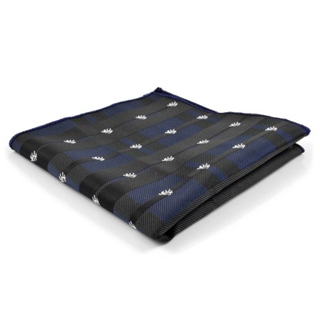 Black Blue Pocket Square for Men - Patterned Pocket Squares