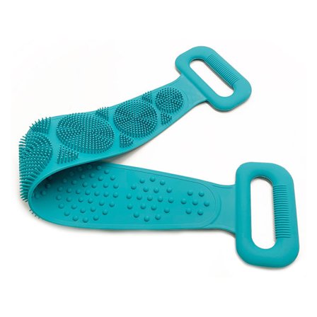 Silikone Dobbeltsidet Kropsskrubbebælte med Ansigtsbørste