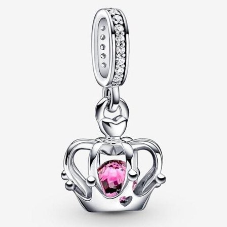 Pandora S925 Sterlinghopea Kruunu Riippukoriste 790231C01, Sisältää Alkuperäisen Kotelon{TL}