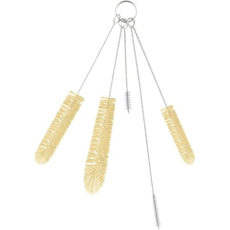 Sett med 5 flaskebørster, stråbørste, vannflaskebørste, liten flaskebørste for rengjøring