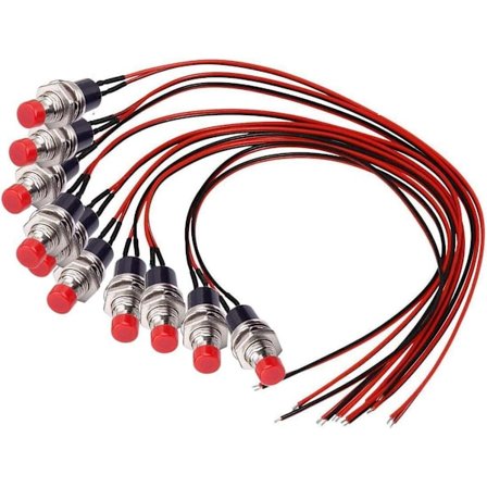 Momentær Trykknappbryter, Mini Trykknappbryter med Forsøldet