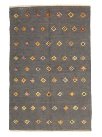 Kilim Nimbaft Rug Modern Brown/Black (Wool, Afghanistan)