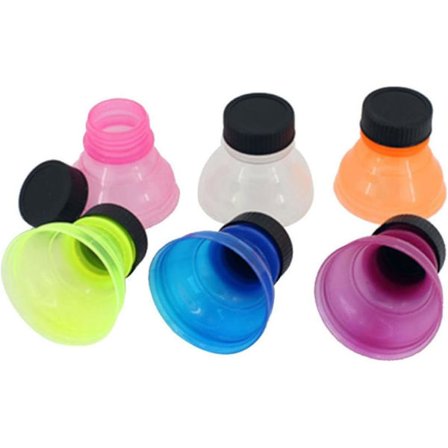 6 stk brusbokslokk gjenbrukbare plastlokk med bruslokk for flasketopp for øl brus hermetikk drikkedeksel (farge tilfeldig)